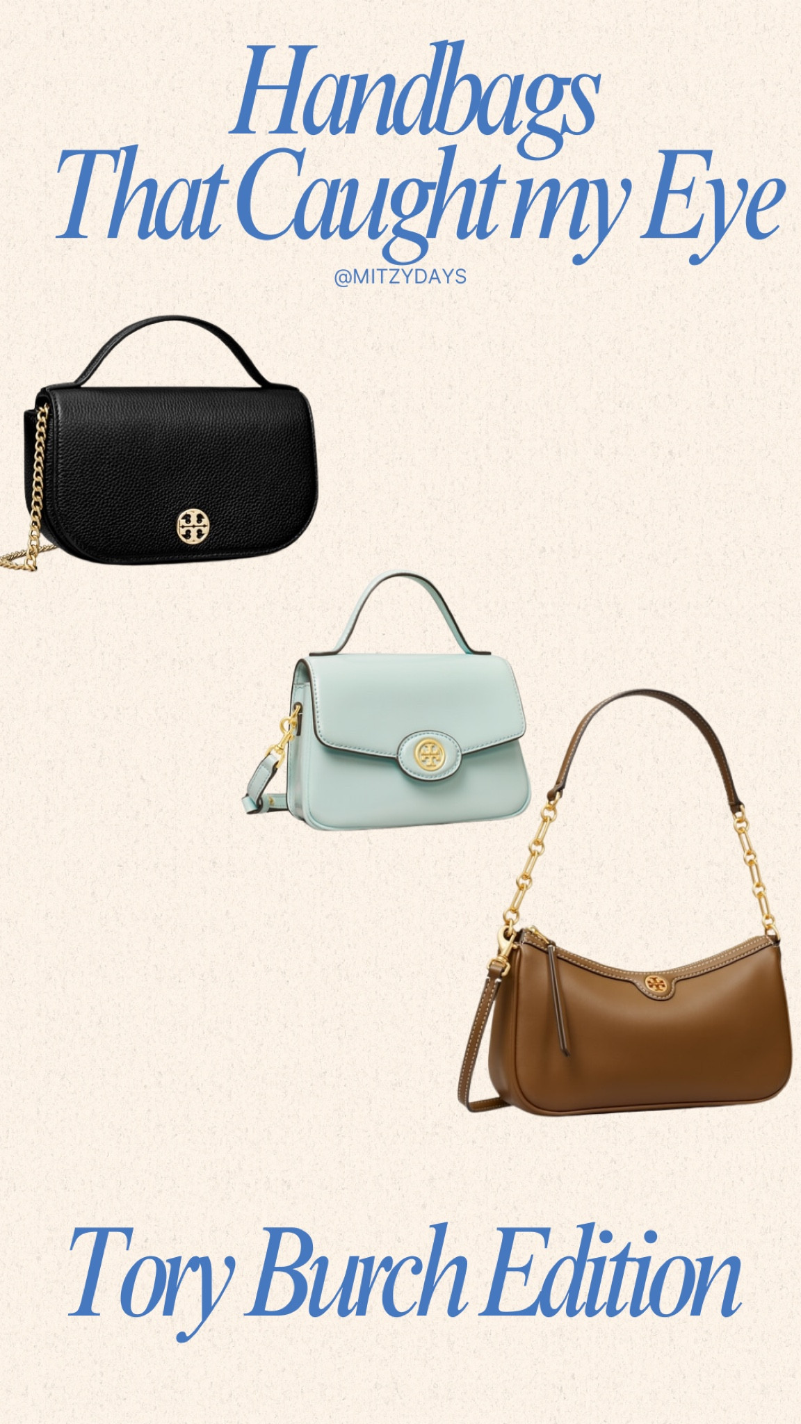 If there's one thing that I can't resist, it's a gorgeous handbag. And can we just take a moment to appreciate the stunning Tory Burch bags that are making waves this spring? I've been eyeing a few of them and I just can't decide which one to get. Do you have a favorite?

Spring | Handbags | Tory Burch | Mothers Day

#LTKworkwear #LTKGiftGuide #LTKitbag