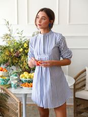 Shop Mille - Indio Tunic in Blue Stripe | Mille