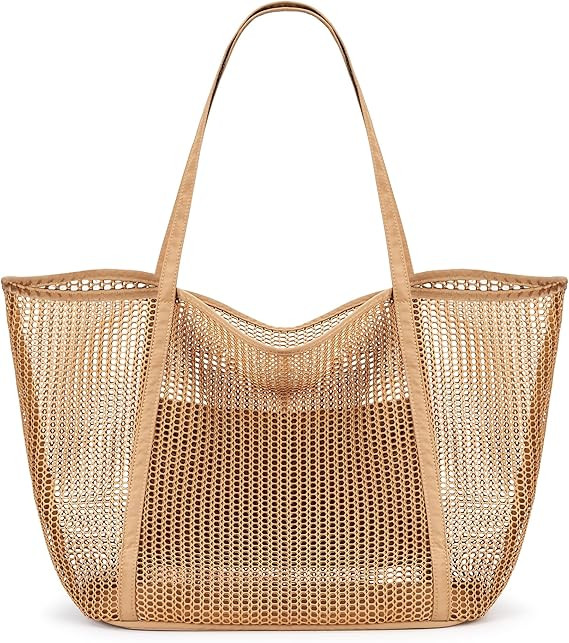 KALIDI FANCY FOREST Beach Mesh Tote Bag, Womens Shoulder handbag MAX 27L Grocery Bag | Amazon (US)