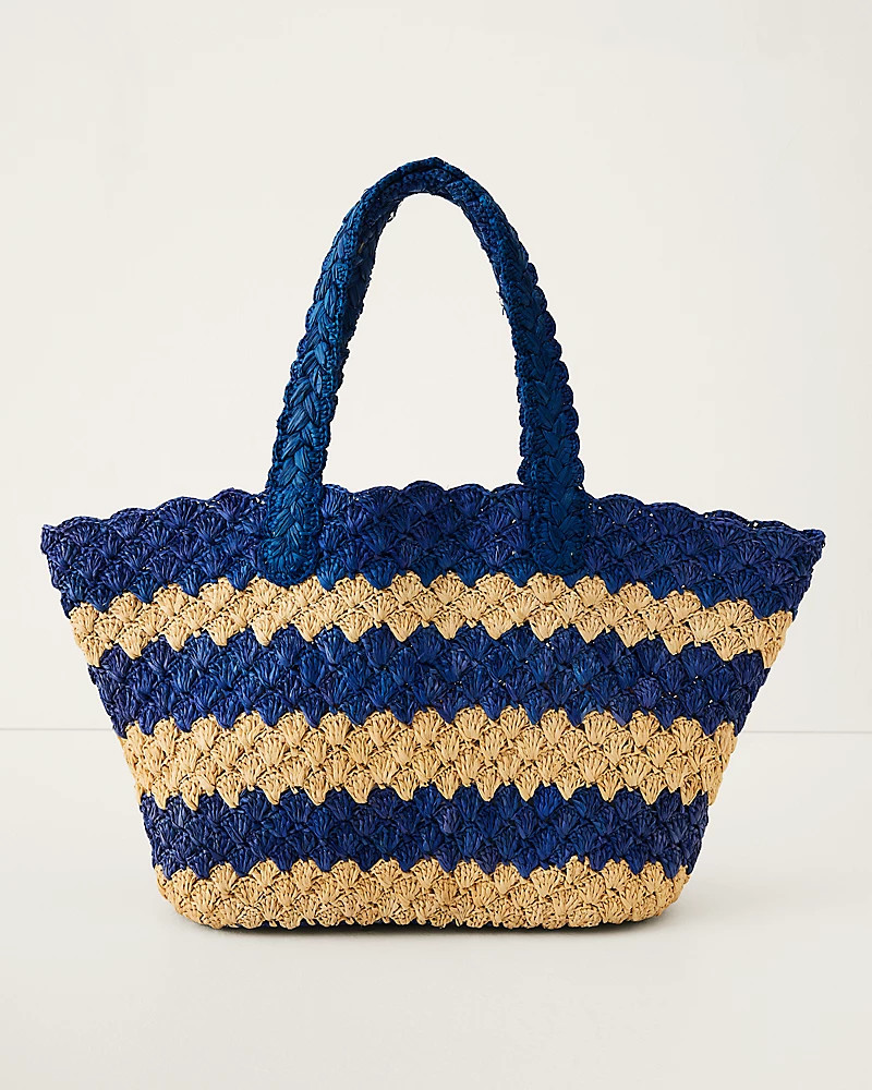 Ivy Stripe Raffia Tote | Tommy Bahama