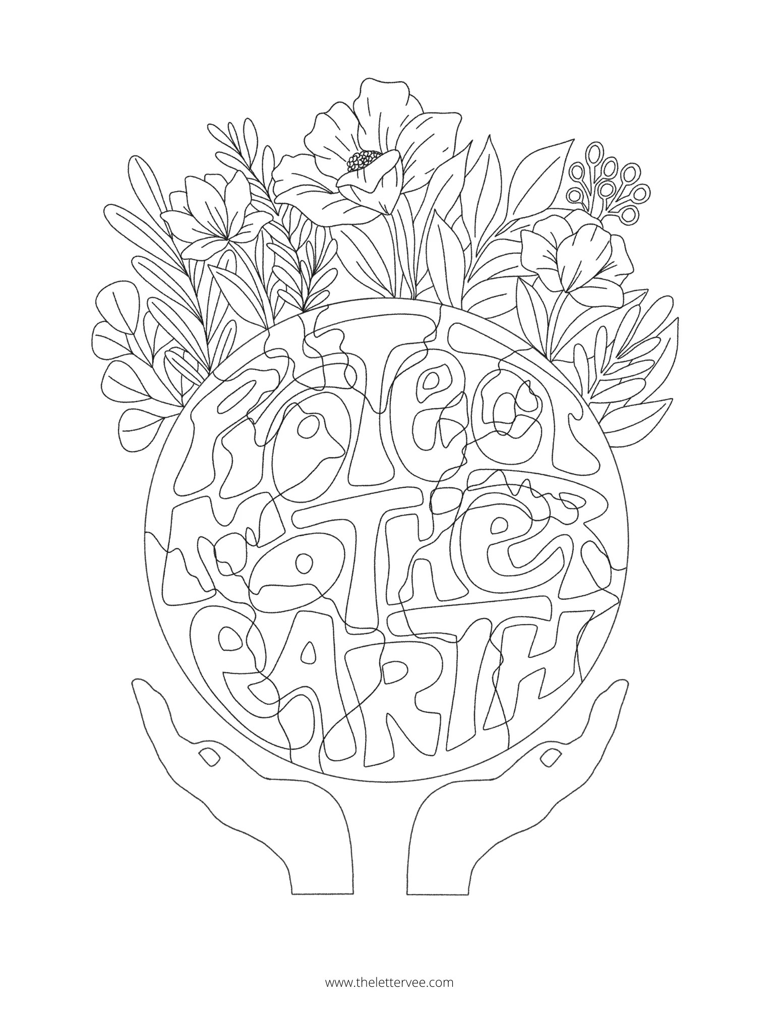 Protect Mother Earth | Coloring Page | The Letter Vee