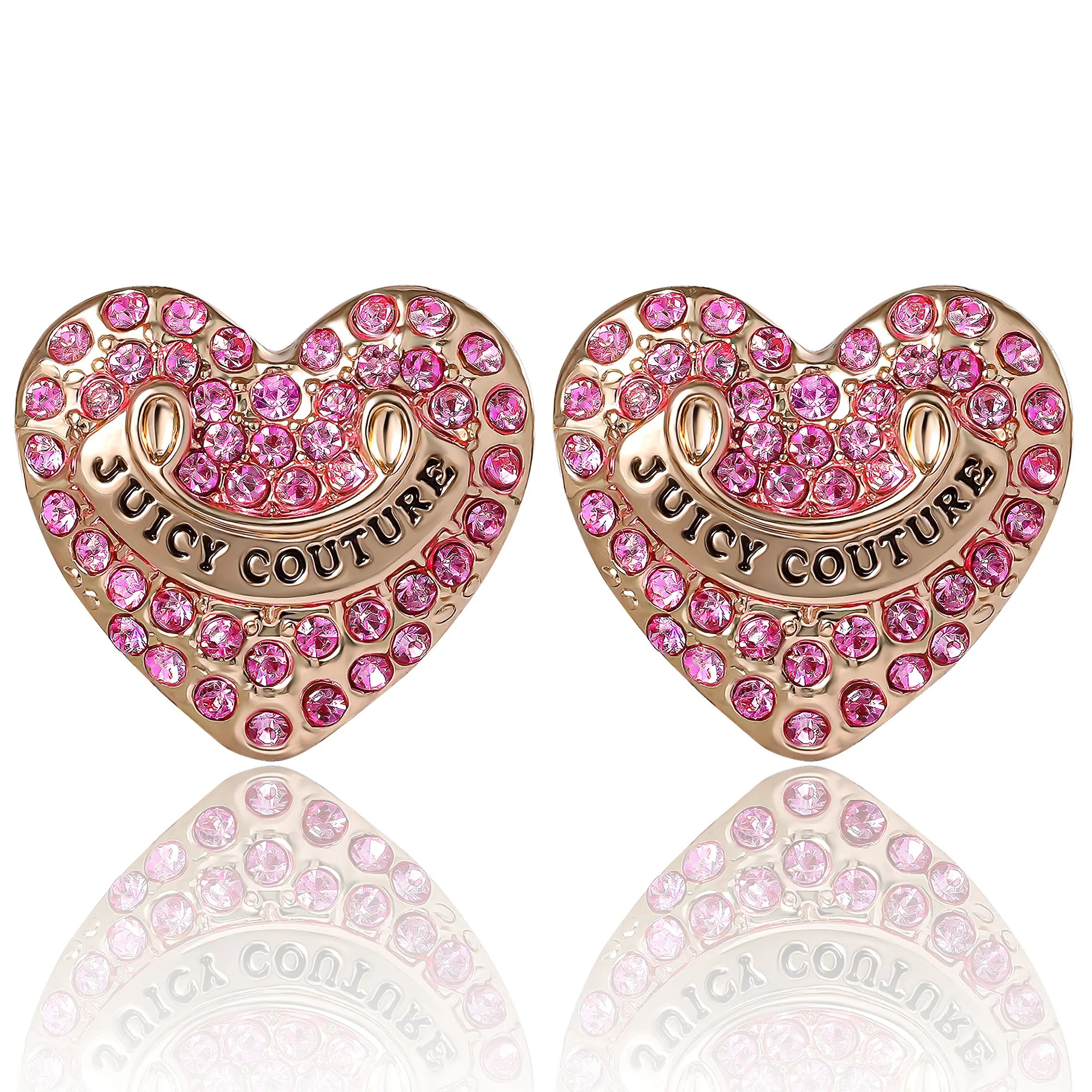 Heart Stud Earrings with Crystal Accents | Juicy Couture