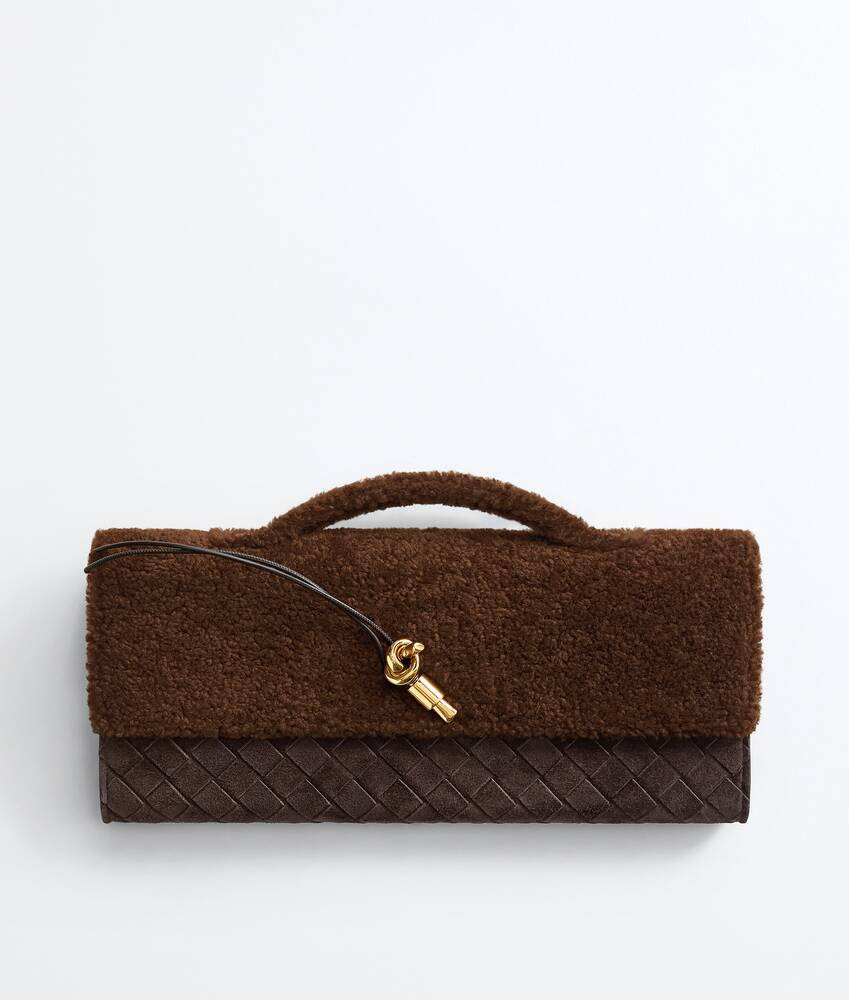 Women's Andiamo Clutch in Fondant/gingerbread | Bottega Veneta US | Bottega Veneta