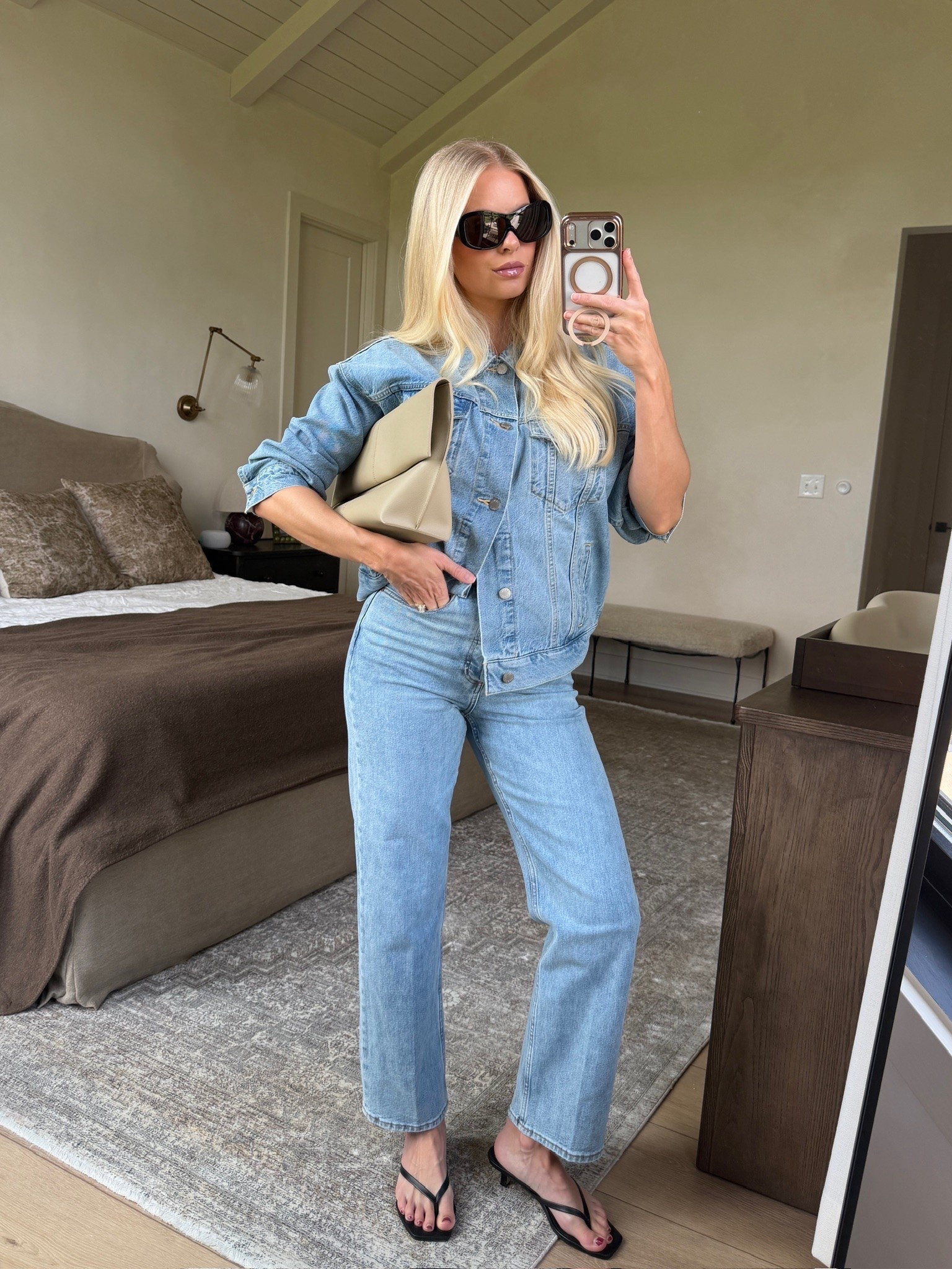 SIZE: med in jacket, 28 in jeans (sized up for pp), COLOR: 7 Yrs Bleu Taboo, linking similar shoes! #kathleenpost

Summer to fall transition outfit, fall fashion, denim on denim, Canadian tuxedo

#LTKootd #LTKSeasonal