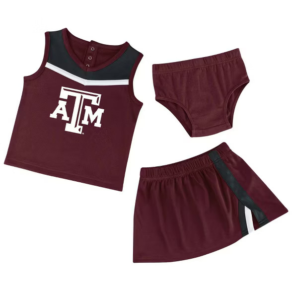 NCAA Texas A&M Aggies Toddler Girls' 3pc Cheer Set | Target