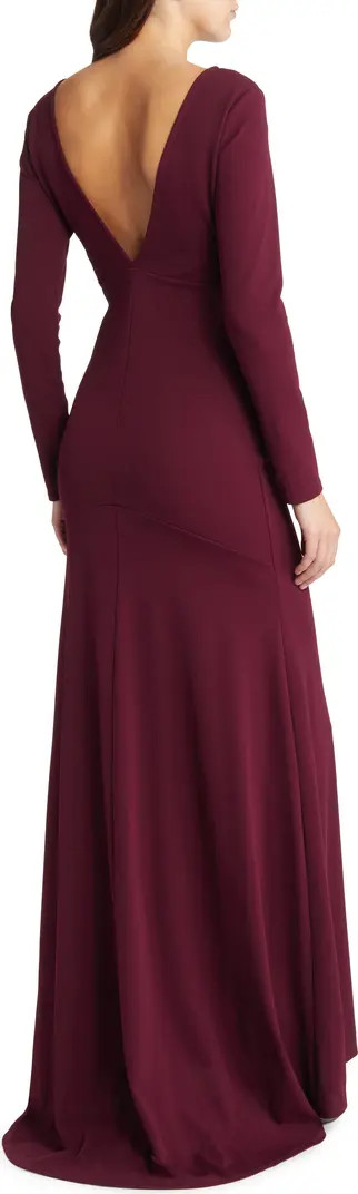 Lulus Wait For Me Open Back Long Sleeve Body-Con Gown | Nordstrom | Nordstrom