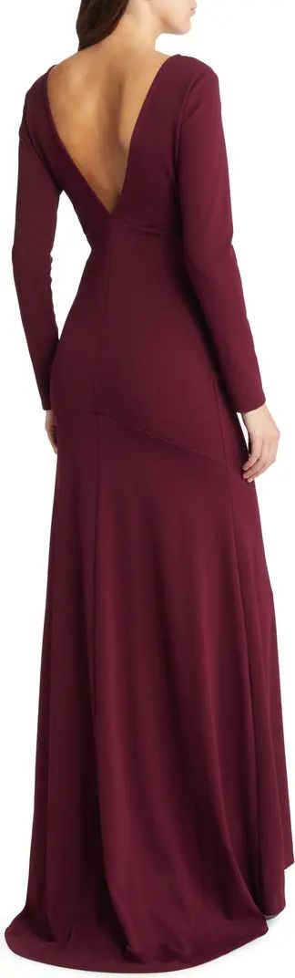 Lulus Wait For Me Open Back Long Sleeve Body-Con Gown | Nordstrom | Nordstrom