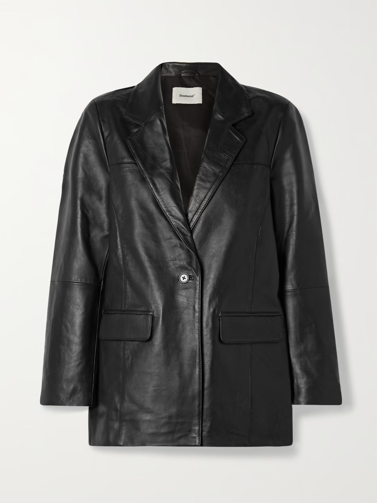 DEADWOOD - + Net Sustain Brooke Leather Blazer - Black | NET-A-PORTER (US)
