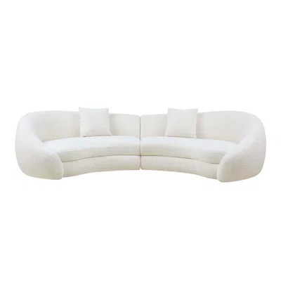 125.98" Modern Curved Sofa with Elegant Love Heart Design for Living Room | Wayfair North America
