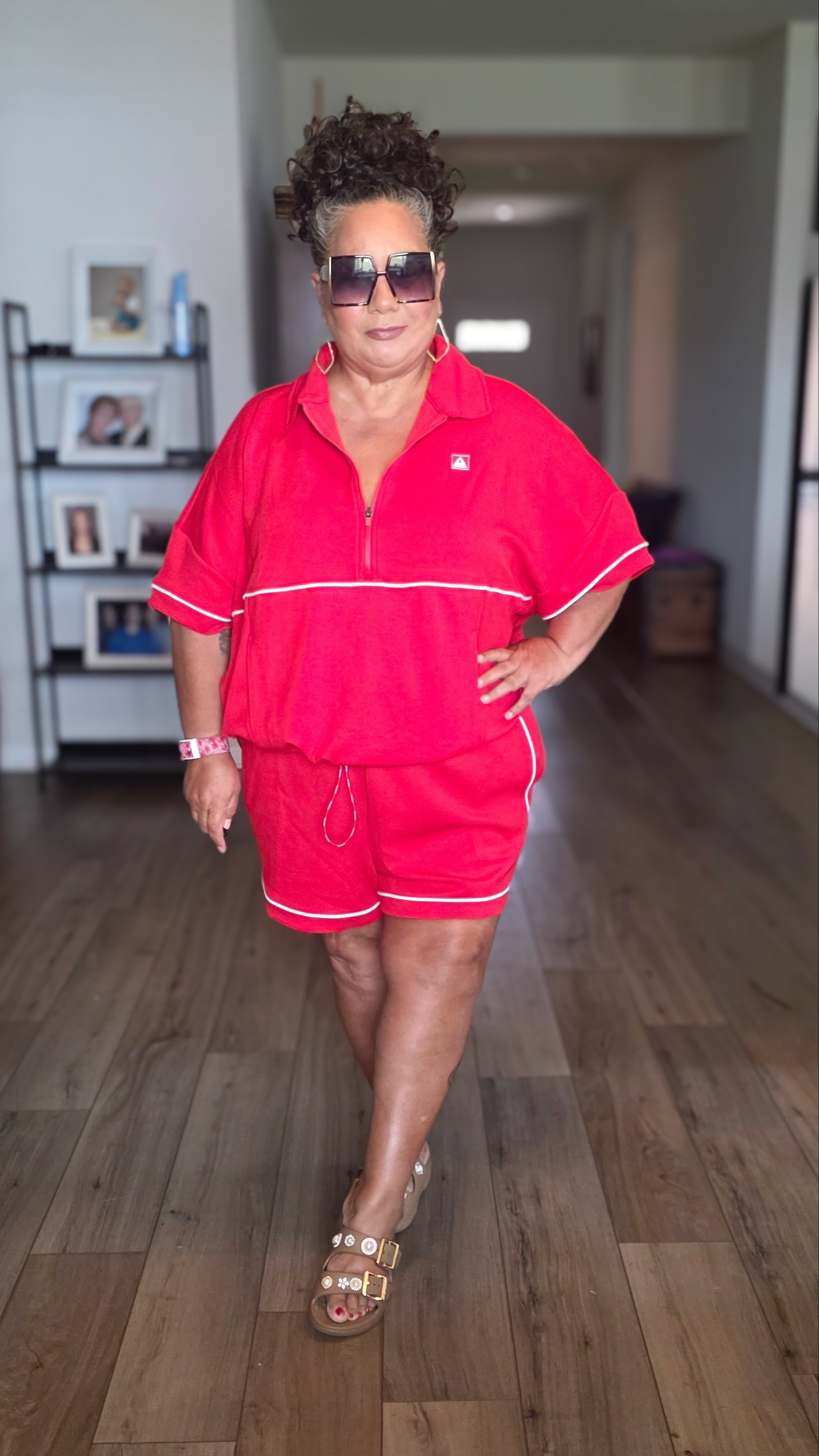 Rebok athletic fit.  Wearing xxxl in both.  Should of when with xxl in shorts.

#LTKSeasonal #LTKOver40