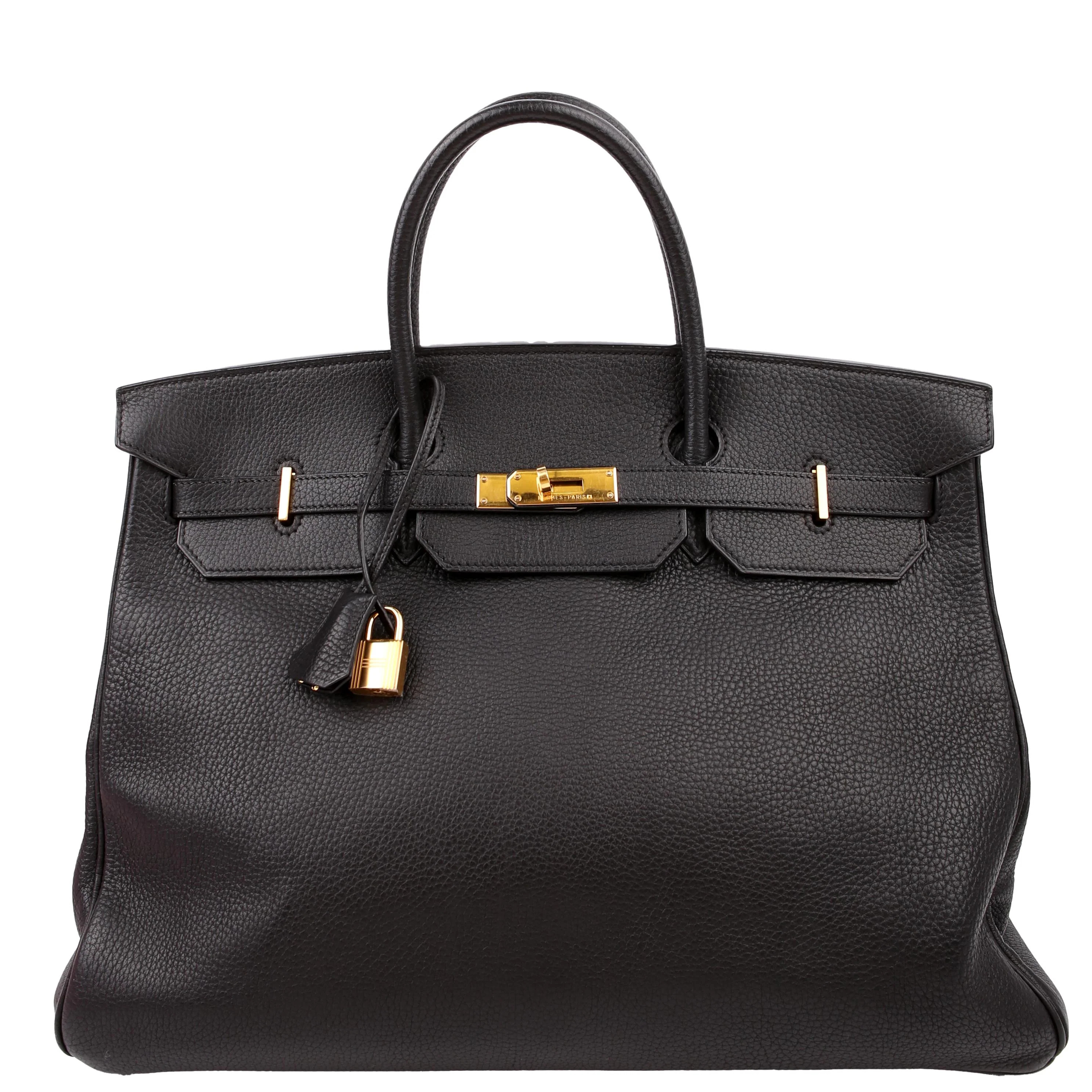 Birkin 40 Togo 1997 Black/Gold | Keeks Designer Handbags