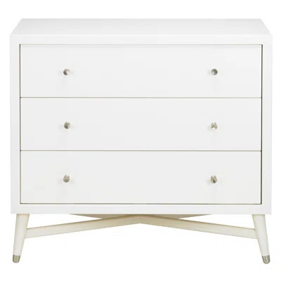 DwellStudio Mid-Century 3 Drawer French White Dresser | Wayfair North America