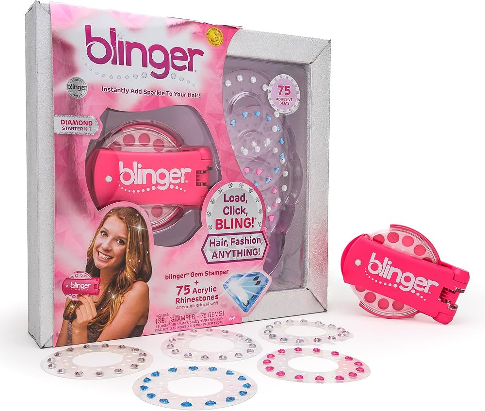 blinger® Diamond Collection Starter Kit | Gem Stamper & 75 Rhinestones | Instantly Add Sparkle t... | Amazon (US)