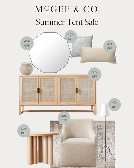 Shop the McGee & Co tent sale and save up to 70% off! McGee & Co sale, console table, throw pillows, mirror, chair, lamp, side table, area rug, console

#LTKHome #LTKSummerSales #LTKStyleTip