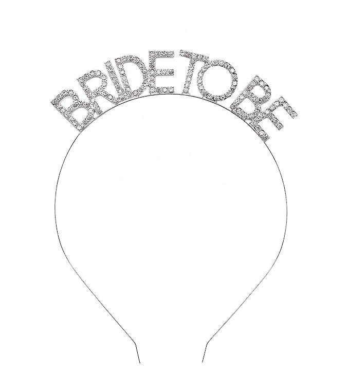 DaXi Bachelorette Party Decorations Bridal Accessories Bride to Be Tiara Bridal Shower Headband W... | Amazon (US)