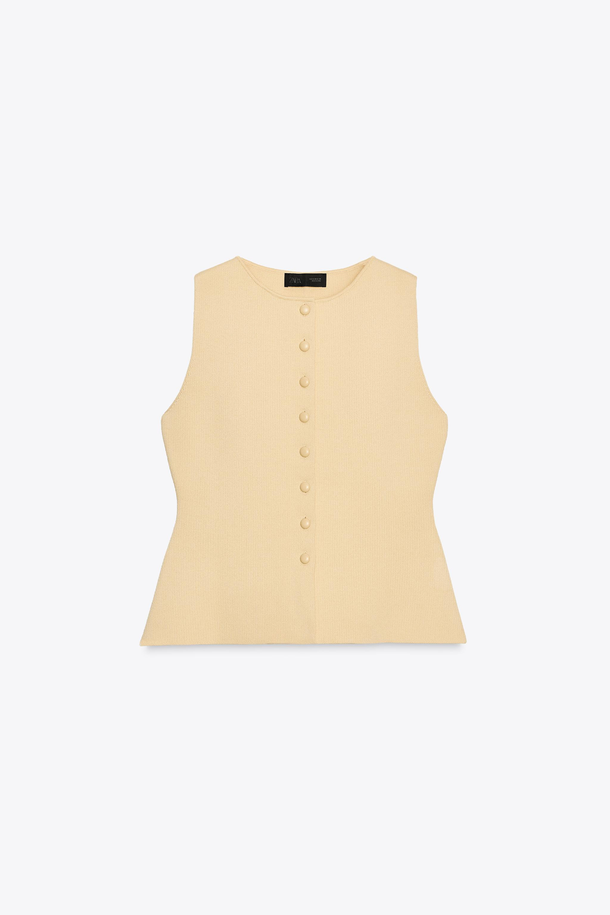 BUTTON KNIT VEST | Zara US