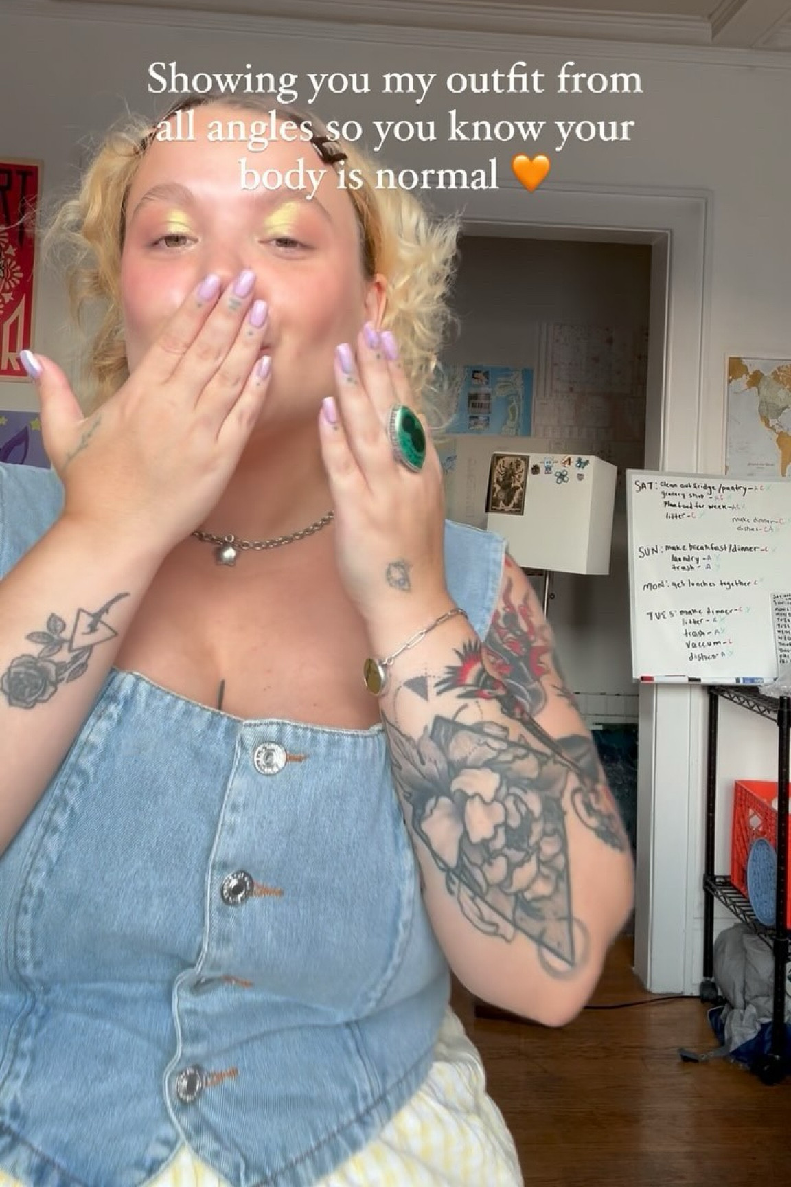 You know what kills me? 

Only seeing highly edited and filtered videos and photos of peoples bodies online. I want to remind you that real bodies come in all shapes and sizes! 

If I ate the exact same thing as you and did the exact same exercises, our bodies would still look different. Diversity is what makes this world so beautiful! Let’s embrace it together 🧡

….. 

Curvy, plus size fashion, midsize style, gingham, romper, OTD, summer outfit, Thrifting, Pinterest inspired 

#midsizestyle #plussizemodel #selflove #bodypositivitymovement #ginghamtrend