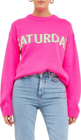 English Factory Weekday Motif Sweater | Nordstrom | Nordstrom