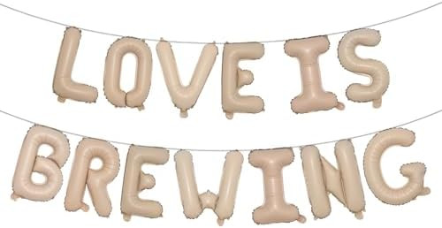 Love is Brewing Multicolor Balloons,Coffee Themed Bar Bridal Shower Supplies Wedding Engagement P... | Amazon (US)