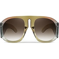 FEISEDY Retro Trendy Avaitor Sunglasses for Women Men Oversized Vintage 70s 80s Sunglasses Flat T... | Amazon (US)