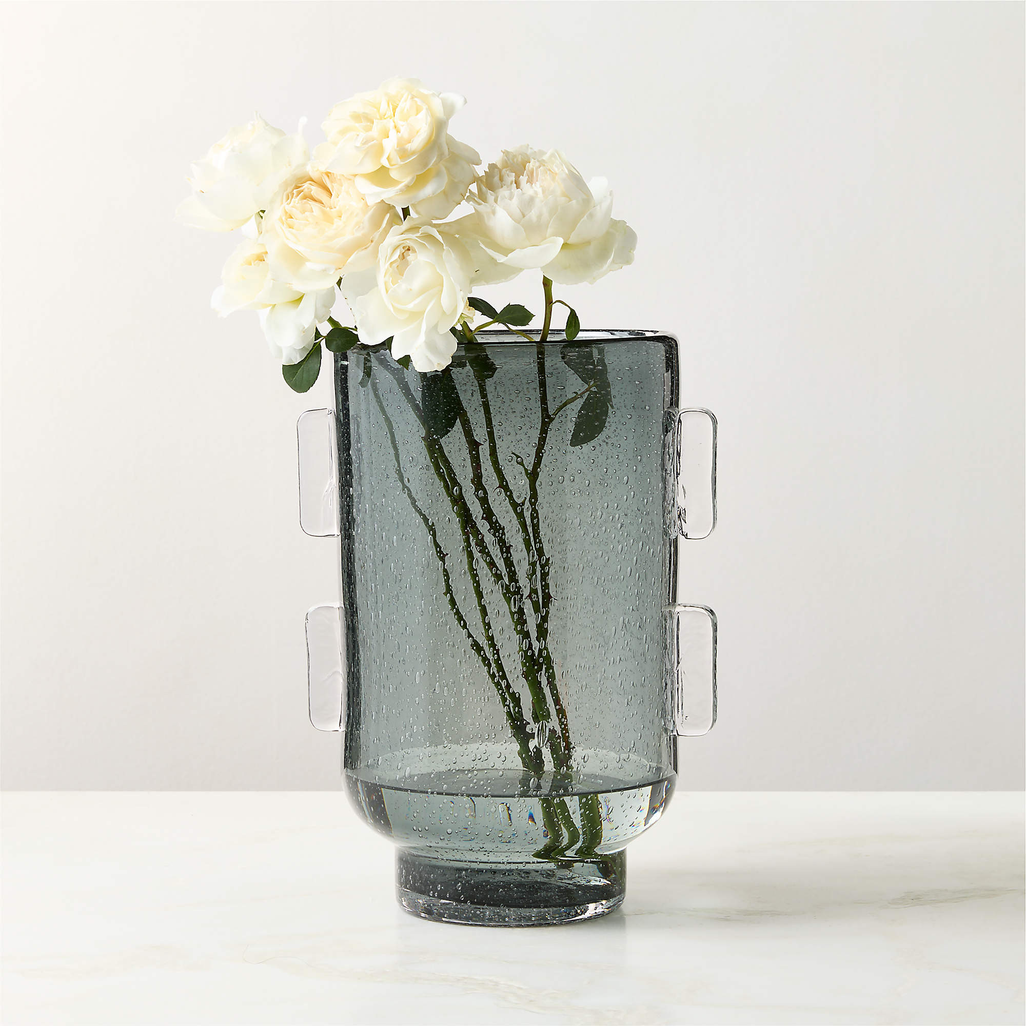 Felena Handblown Smoked Grey Glass Vase + Reviews | CB2 | CB2