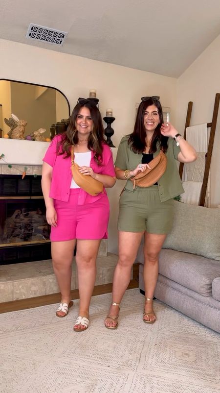 Me (in pink) Large top & bottom
@theothermk (in olive) small top, medium bottom 

Spring outfit, summer outfit, matching set, old navy, linen set, shorts, sandals, midsize, size 8, size 10, size 12, size 14

#LTKVideo #LTKmidsize #LTKfindsunder50