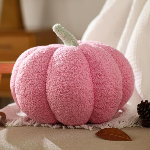 YRXRUS Pumpkin Pillows, Halloween Pumpkin Throw Pillows, Pink Shaped Pillow for Fall Room Decor G... | Amazon (US)