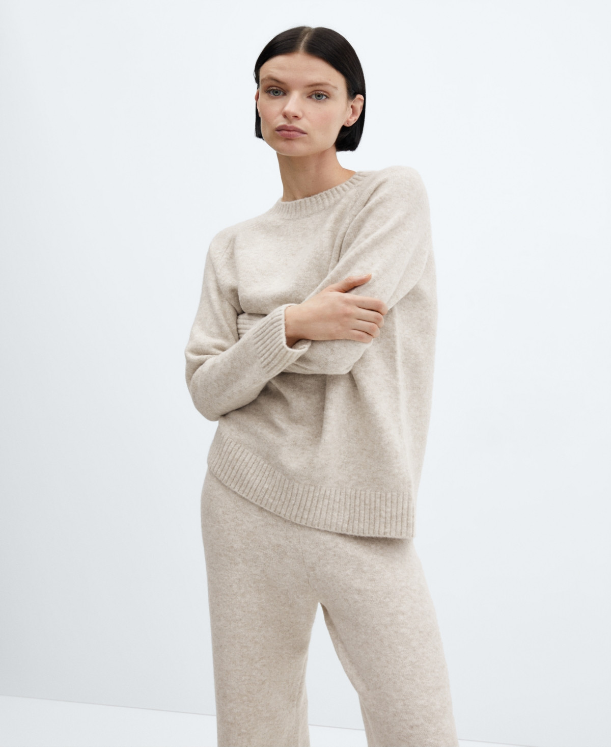 Mango Women's Long Knitted Pants - Beige | Macy's