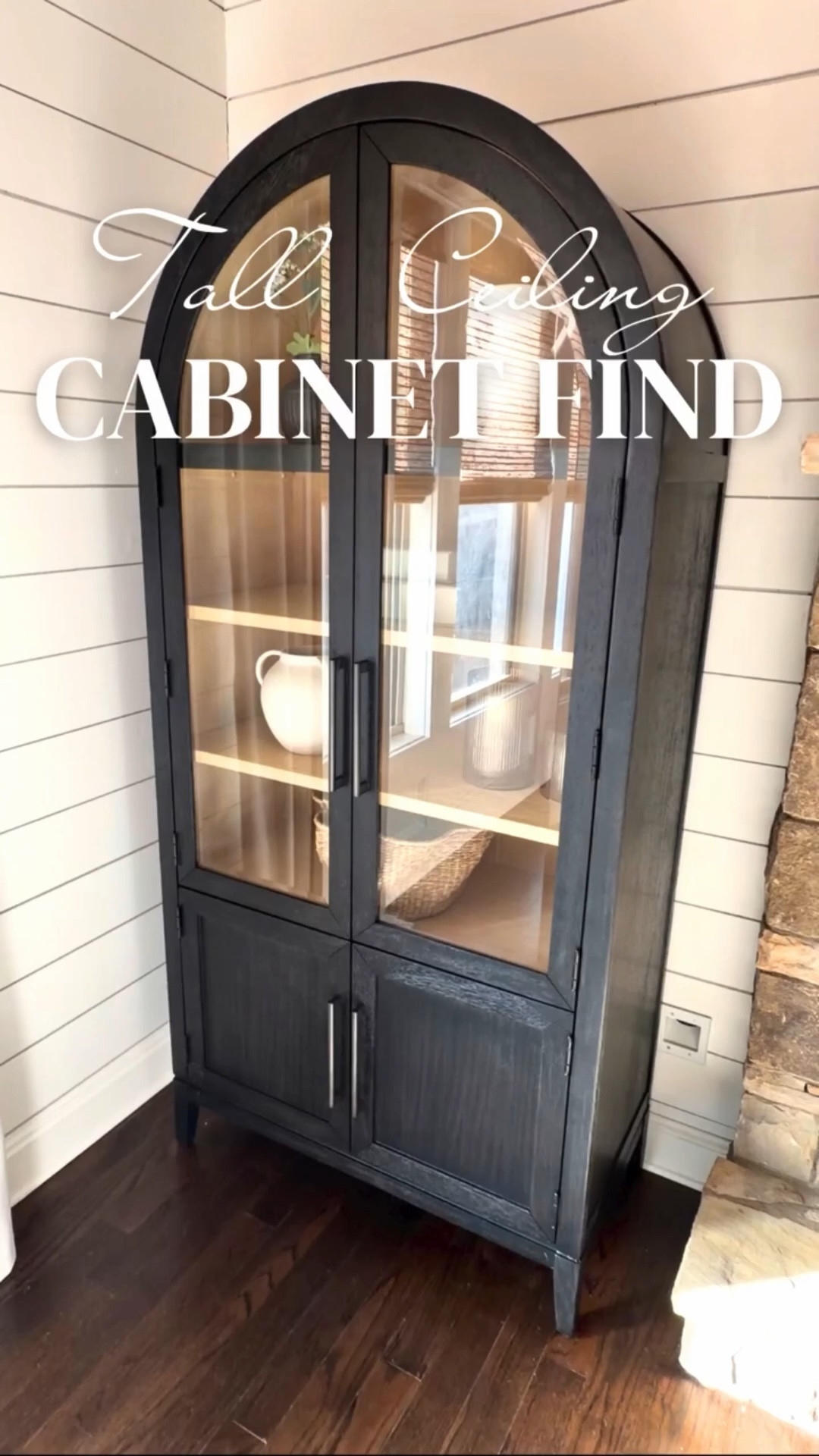 POV: you finally find the perfect cabinet for a space with 10 ft ceilings 🙌

Our breakfast area has tall ceilings, and most cabinets I found felt way too short for this wall. When I came across this arched black cabinet from @jossandmain I knew it would be perfect for the space.

It’s over 80 inches tall, which helps balance the height of the room, and I love the contrast of the black exterior with the warm wood interior. The glass doors and arched top make it feel elevated, and the six shelves give plenty of room to style decor, dishes, or hosting pieces.

Sometimes one statement piece is all a space needs to feel more intentional.

I also linked the decor pieces I styled inside if you want to recreate this look.

Follow along for more home styling ideas, decor finds, and room refreshes.



#homedecor
#interiorstyling 
#cabinetstyling
#tallceilings
#jossandmain

#LTKHome