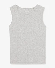 Paige Tank - Ribbed Pima Cotton :: Gray Melange | MM LaFleur