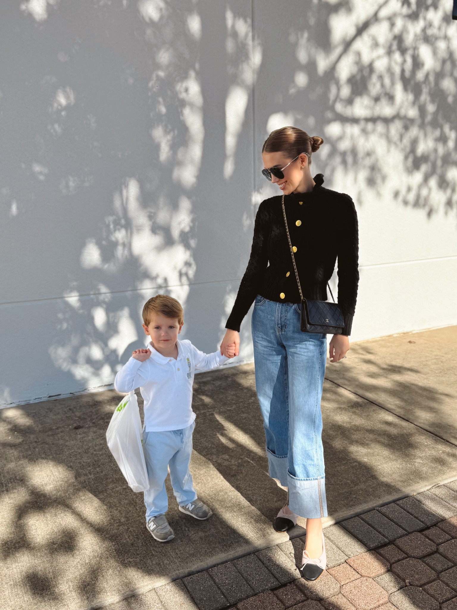 It’s no secret that Veronica Beard jeans are my absolute favorite but I am LOVING this style. So fun and comfy! I did have to get them hemmed but wearing size 24 for reference. I linked several retailers for a variety of size options! Sweater is old J.Crew — I linked a similar style that they have right now as well as another sweater I snagged this week. Happy shopping! 