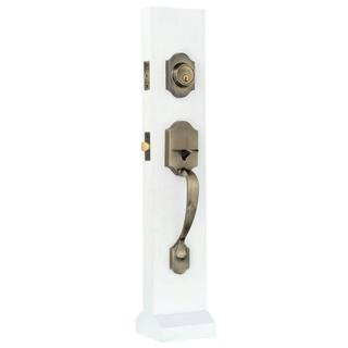 Cordoba Double Cylinder Deadbolt Antique Bronze Reversible Entry Door Handleset | The Home Depot