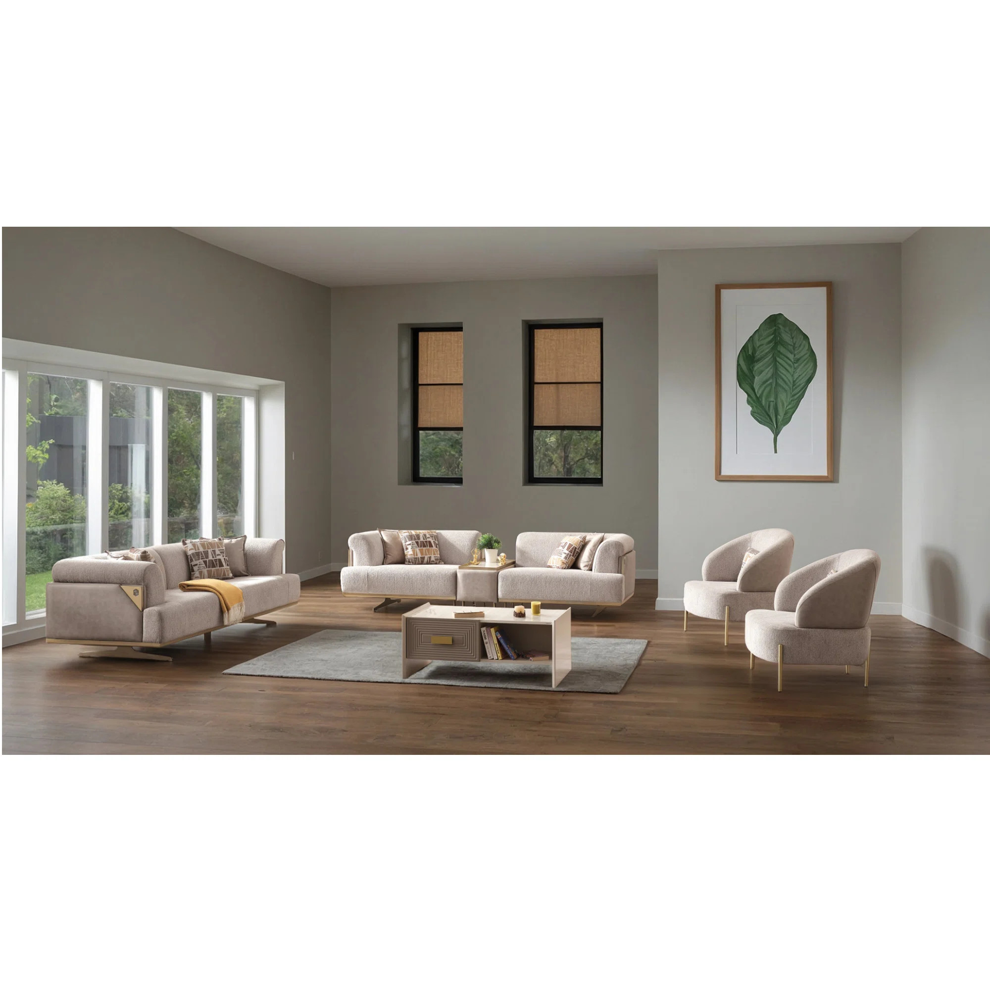 Marteeka 4 - Piece Velvet Living Room Set | Wayfair North America