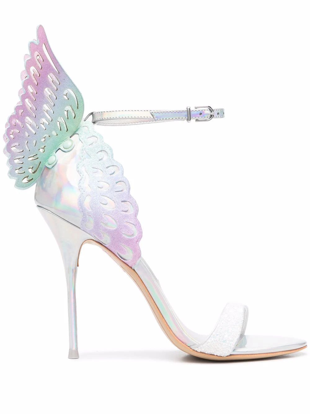 Evangeline holographic stiletto sandals | Farfetch Global
