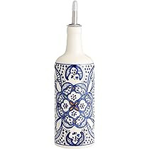 Tunis Ceramic Olive Oil Dispenser Bottle for Kitchen - Dripless Olive Oil Dispenser Bottle with Rubber and Stainless Steel Pour Spout - Handcrafted African Art - Cool Kitchen Tools & Gadgets (22 oz) | Amazon (US)