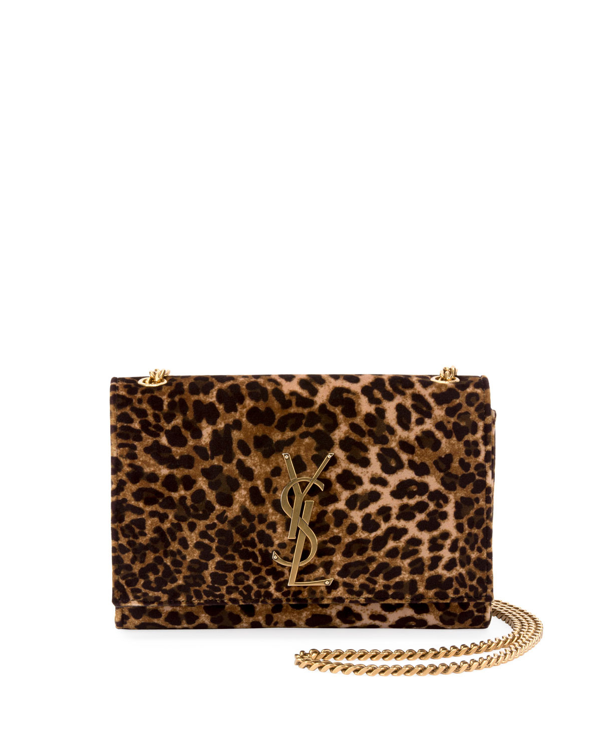 Kate Monogram Small Leopard-Print Velvet Crossbody Bag | Bergdorf Goodman
