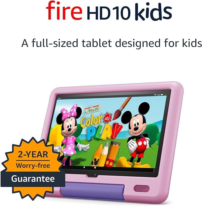 Amazon Fire HD 10 Kids tablet, ages 3-7. Top-selling 10" kids tablet on Amazon - 2022. A bigger s... | Amazon (US)