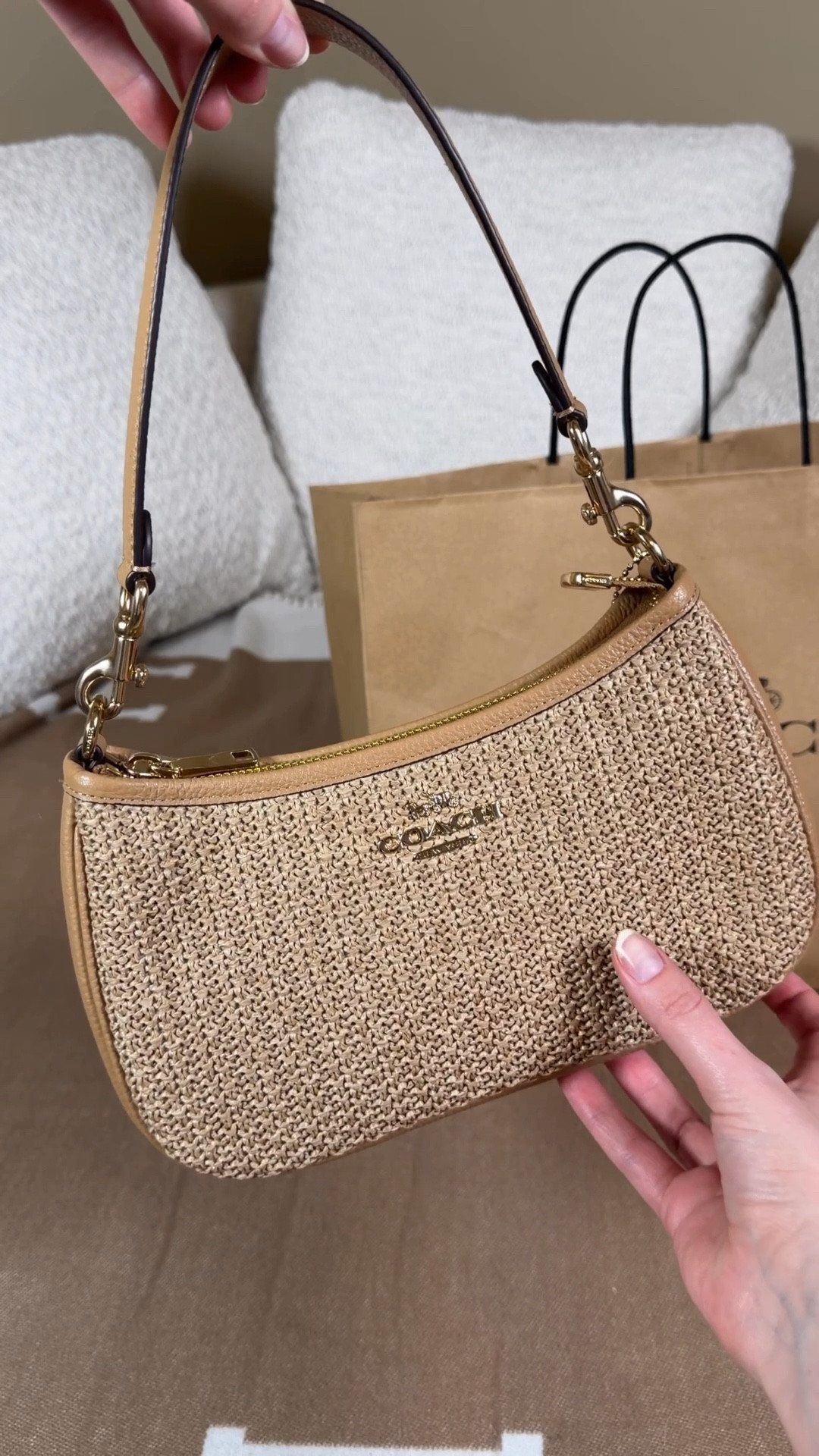 The coach outlets newest drop got me good ☀️🌸 Comment SHOP & I’ll dm you the link 🌸

Along with the floral embroidered signature jacquard Faye I also got this raffia Teri. It is so pretty for spring and summer and I love that it comes with the little white flower bag charm

There is also a raffia mini Teri, a raffia Emily and some raffia shoes to match!

It’s such simple bag shape and the neutral tan color makes it go with everything but it’s far from boring wit the beautiful raffia texturee

Coach bag
Coach outlet 
Coach Teri.



#LTKootd #LTKSeasonal #LTKSwim