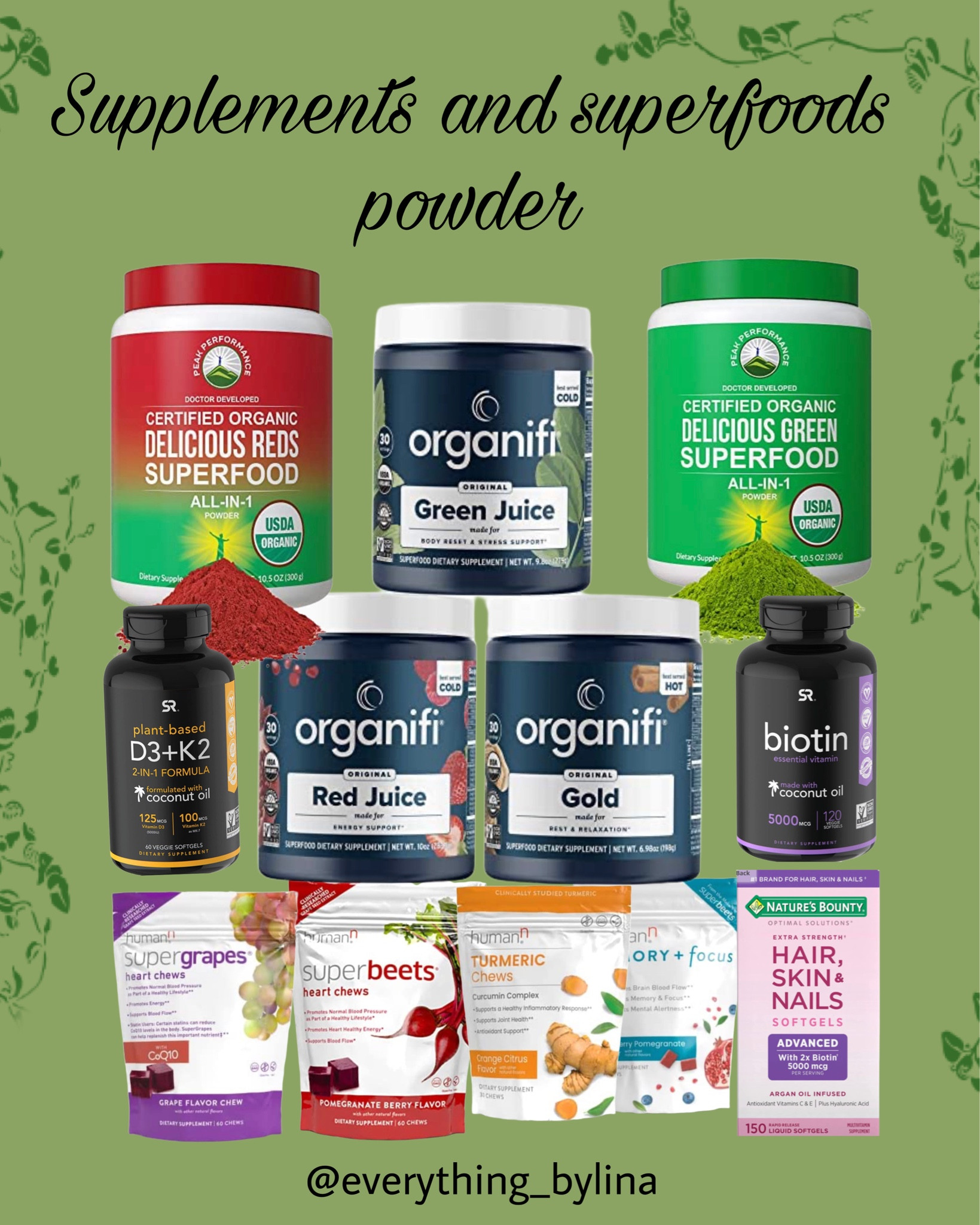 Supplements and superfoods powder 

#superfood #suplements #gym #amazonfinds #workout #health #behealthy 

#LTKbeauty #LTKfit #LTKFind
