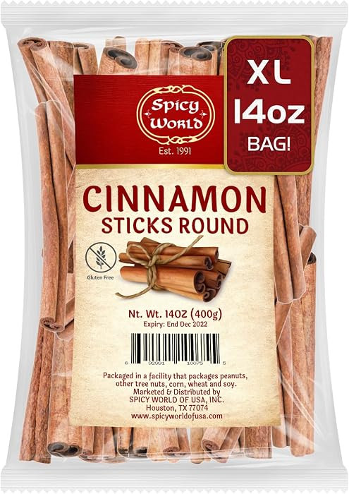 Spicy World Cinnamon Sticks 14 Oz Bag ~100 Sticks - Strong Aroma, Perfect for Baking, Cooking & B... | Amazon (US)