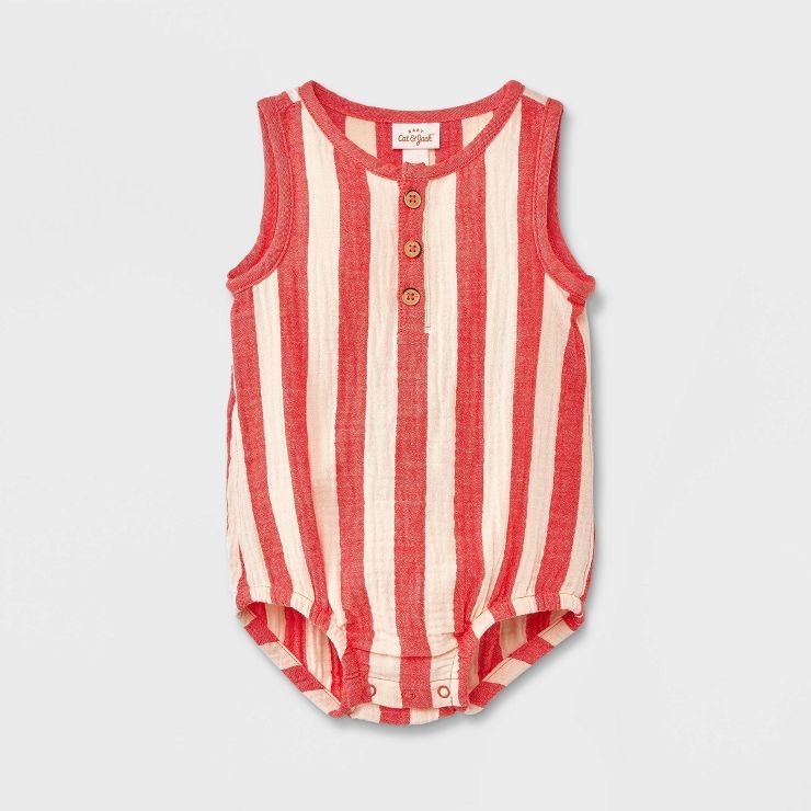 Baby Graphic Romper - Cat & Jack™ Red | Target