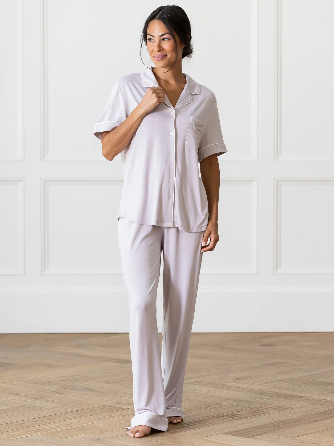 Women's Bamboo Stretch-Knit Long Sleeve Pajama Set | Cozy Earth
