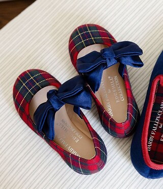 x Darby Fallon Clark Girls' Elizabeth Plaid Bow Mary Janes (Infant) | Dillard's