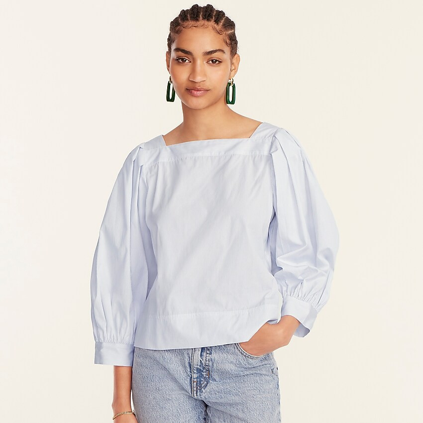 Thomas Mason® for J.Crew squareneck shirt in stripe | J. Crew US