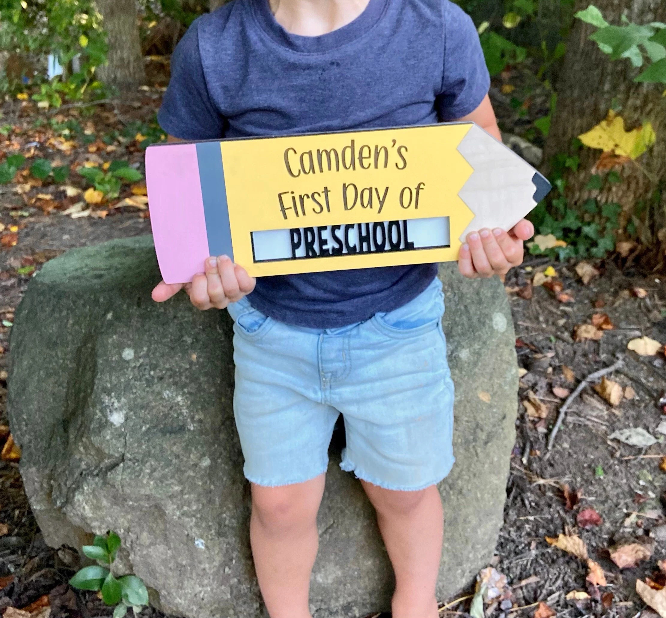 Personalized First Day of School Pencil Sign: Interchangeable Grade Levels | Etsy (Global)