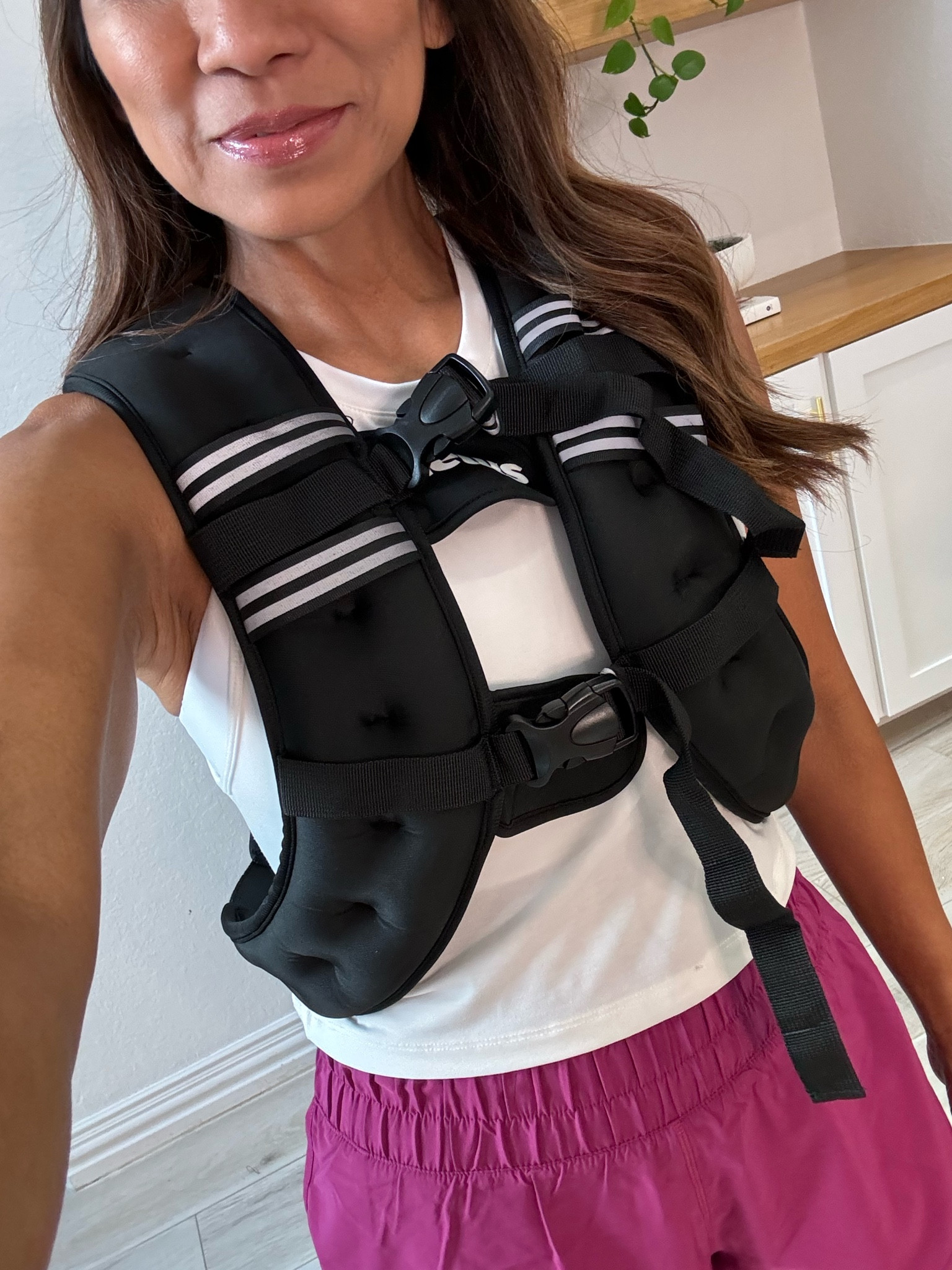 Weighted vest. I have 16#. 
Great for gifting for your fitness friends and family. 

#LTKFitness #LTKFindsUnder50