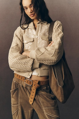 By Anthropologie Sweater Knit Trim Jacket | Anthropologie (US)