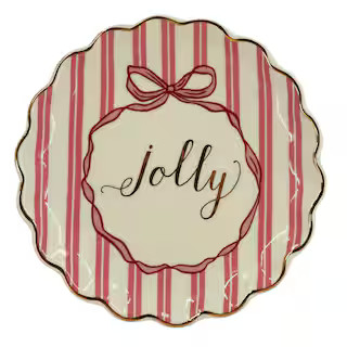 8" Pink & White Jolly Ceramic Plate by Ashland® | Michaels | Michaels Stores