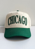 Chicago Puff Baseball Cap - Green | Alice & Wonder