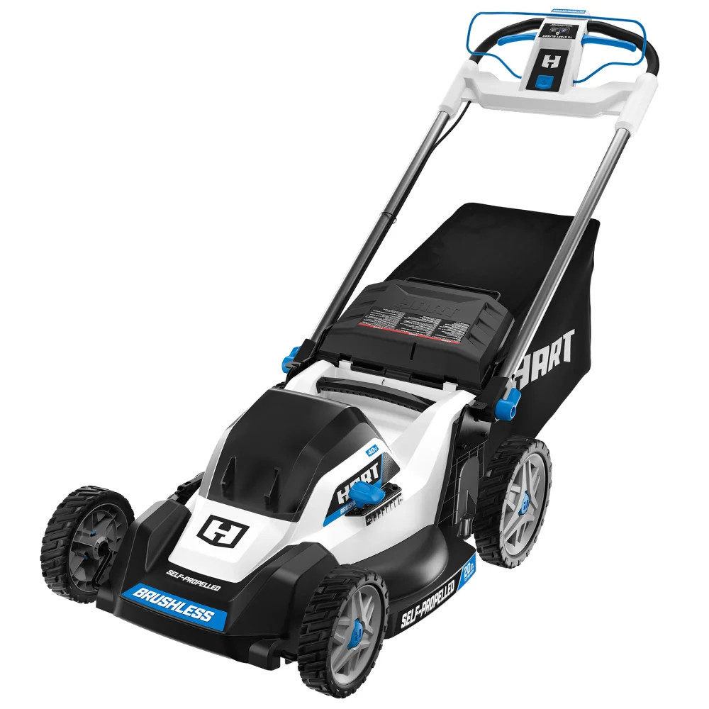 HART 40-Volt Cordless 20-inch Brushless Self Propelled Mower Kit, (1) 6.0 Ah Lithium-Ion Battery | Walmart (US)